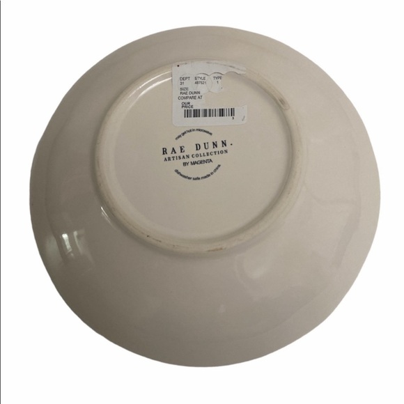 LAST ONE!! Rare Rae Dunn Coupe Bowl "YUM" - Picture 3 of 3